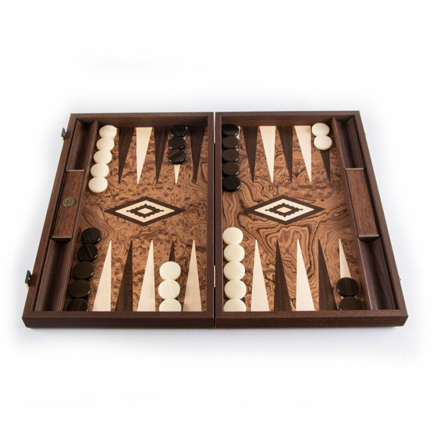 Manopoulou Hout | Backgammon: Walnut Burl - Medium