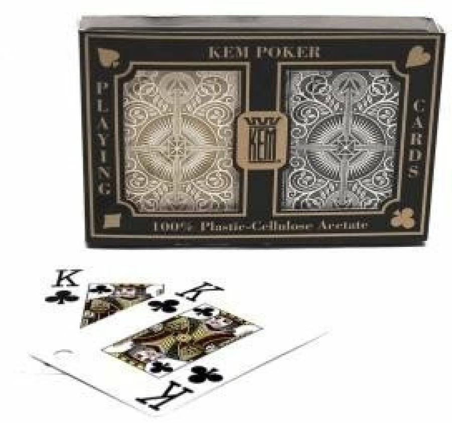 KEM Speelkaarten | Pokerkaarten Kem 2-Pack (Black And Gold)