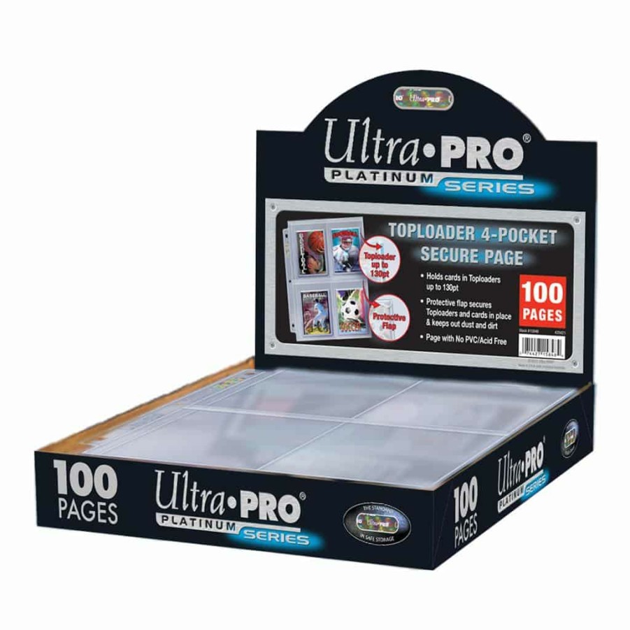 Ultra Pro Opbergmappen | 4-Pocket Secure Platinum Page For Toploaders (100)