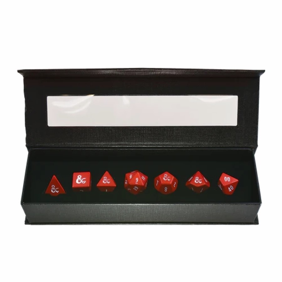 Ultra Pro Dobbelstenen | Dungeons And Dragons Heavy Metal Red & White Rpg Dice Set