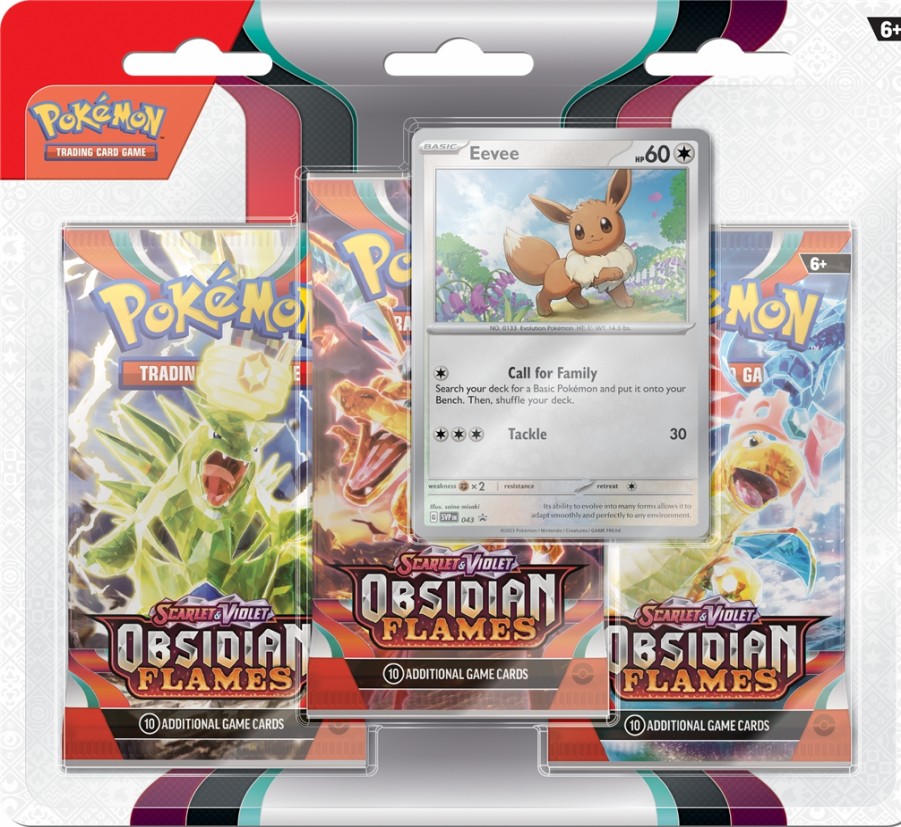 Pokemon USA Pokemon Series | Pokemon: Obsidian Flames - 3-Booster Blister: Eevee