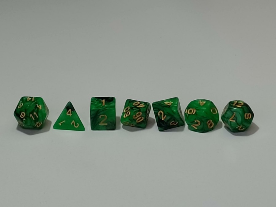 Spellehuis Dobbelstenen | Rpg Dice Set (7) Double Groen/Zwart