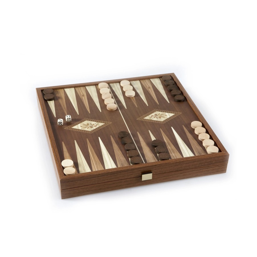 Manopoulou Hout | Schaak/ Backgammon 2 In 1 Combo (Small)