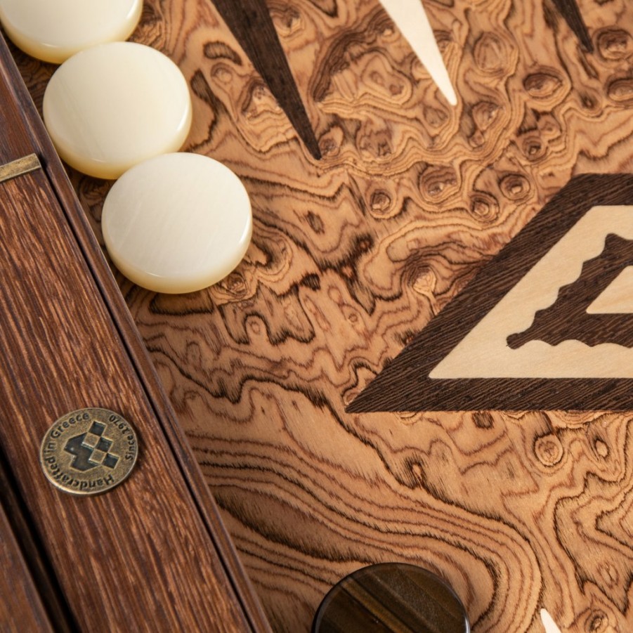 Manopoulou Hout | Backgammon: Walnut Burl - Small