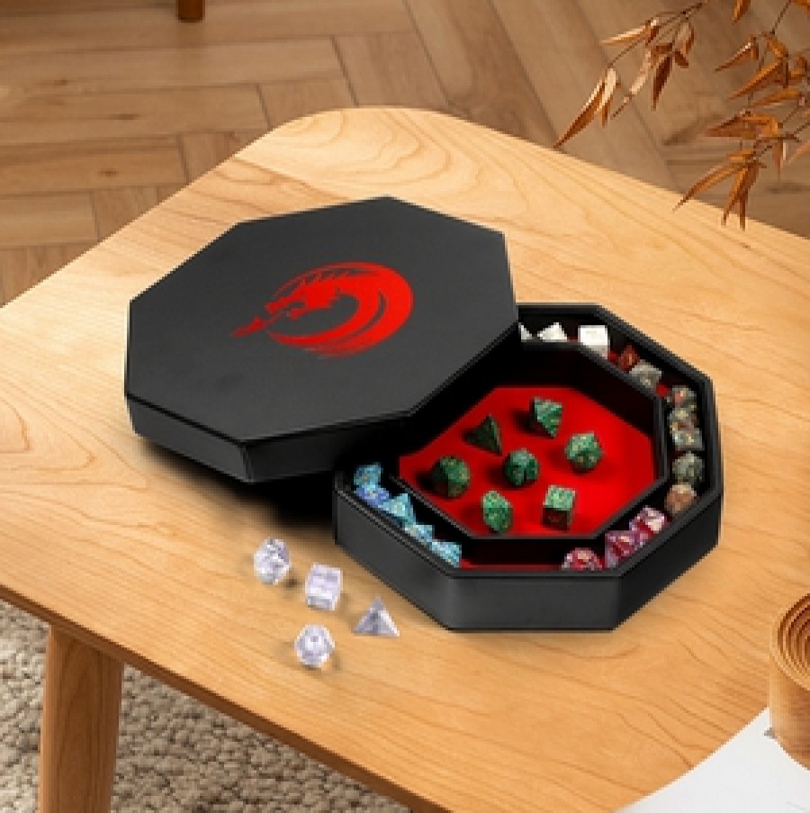 Dice Habit Dobbelstenen | Octagon Dice Tray - Red