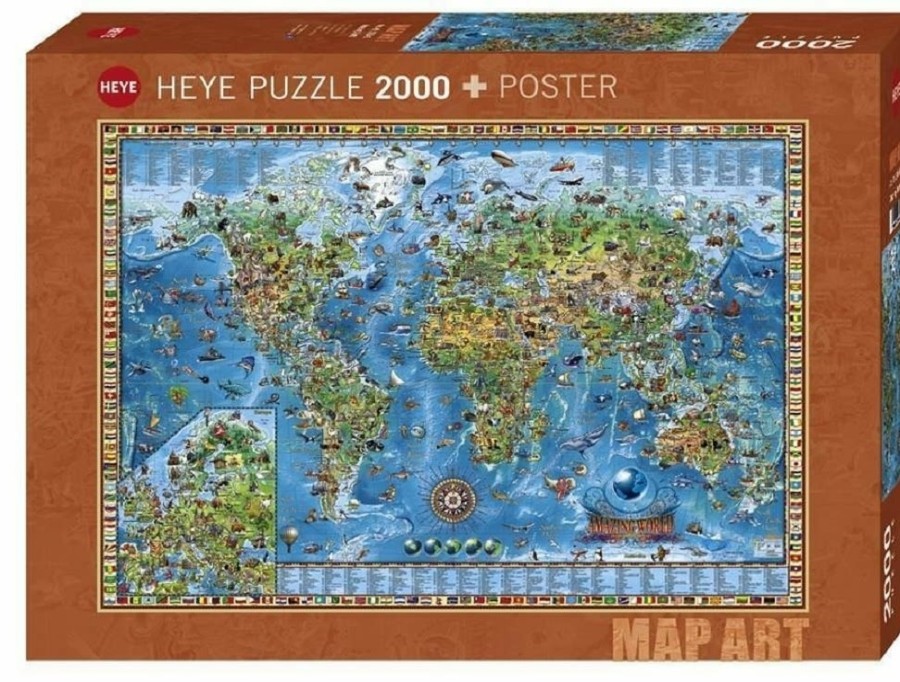 Heye Puzzle 1000 Stukjes | Puzzel Amazing World - 2000 Stukjes