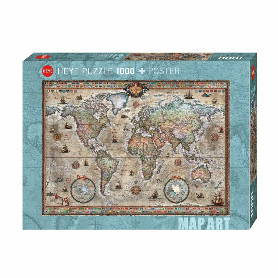 Heye Puzzle 1000 Stukjes | Puzzel Retro World - 1000 Stukjes