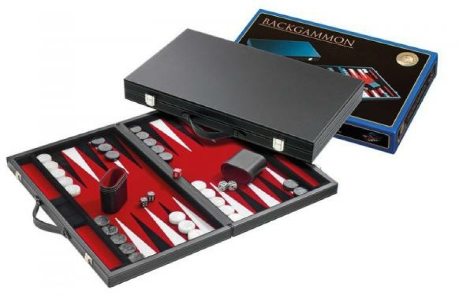 Philos Vilt | Backgammon Koffer Standaard (Rood)