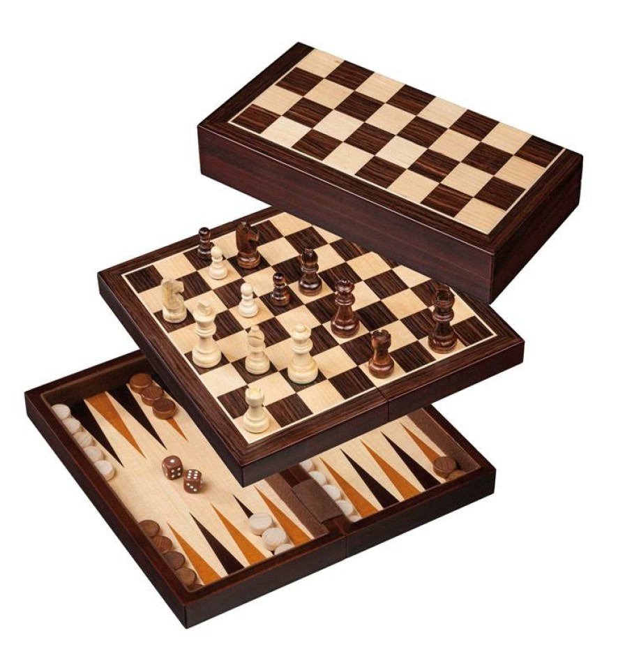 Philos Hout | Schaak/Dam/Backgammon Kassette Veld 30 Mm, Koningshoogte 63 Mm