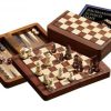 Philos Reisset | Reis Schaak/Dam/Backgammon Cassette Magnetisch