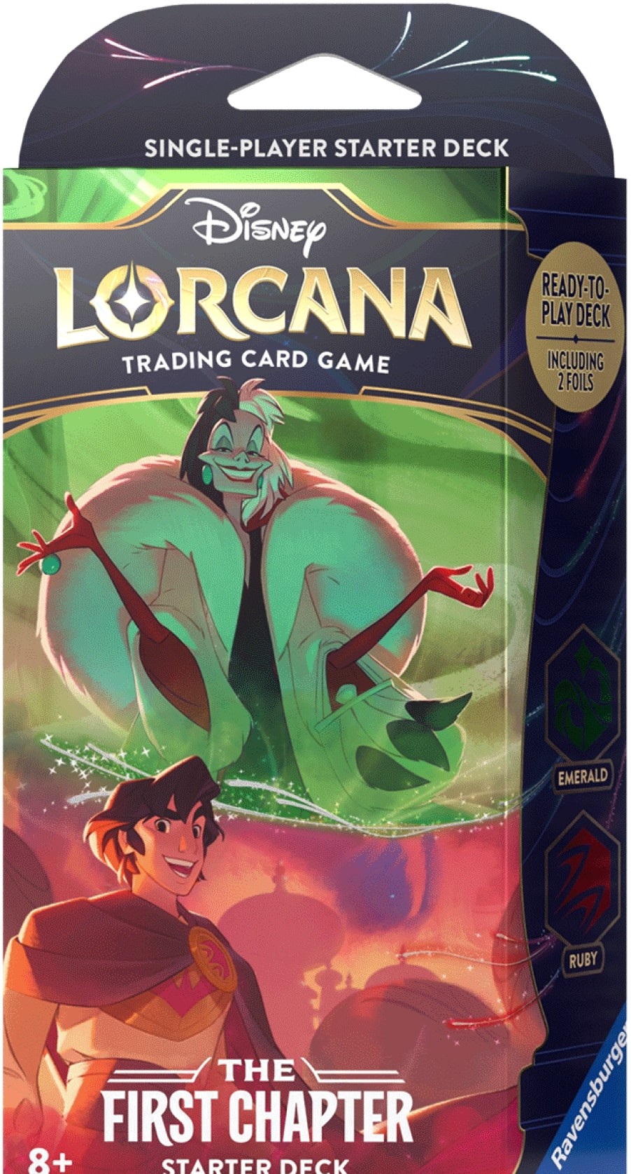 Ravensburger Disney Lorcana Series | Disney Lorcana: The First Chapter - Starter Deck - Cruella & Aladdin