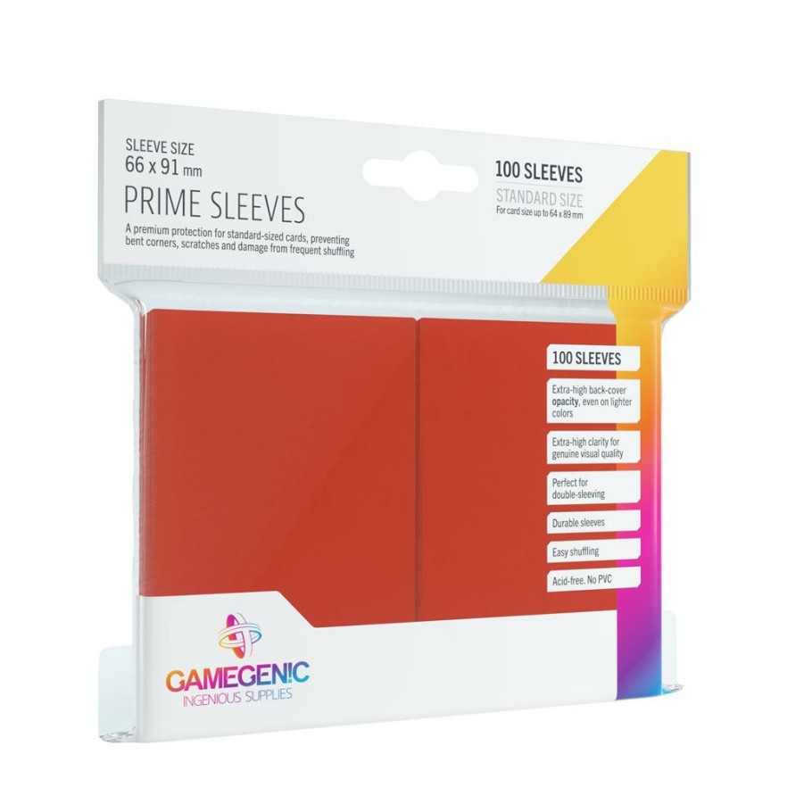 Gamegenic Sleeves (Standard Size) | Sleeves: Pack Prime Red (100)