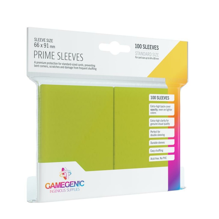 Gamegenic Sleeves (Standard Size) | Sleeves: Pack Prime Lime (100)