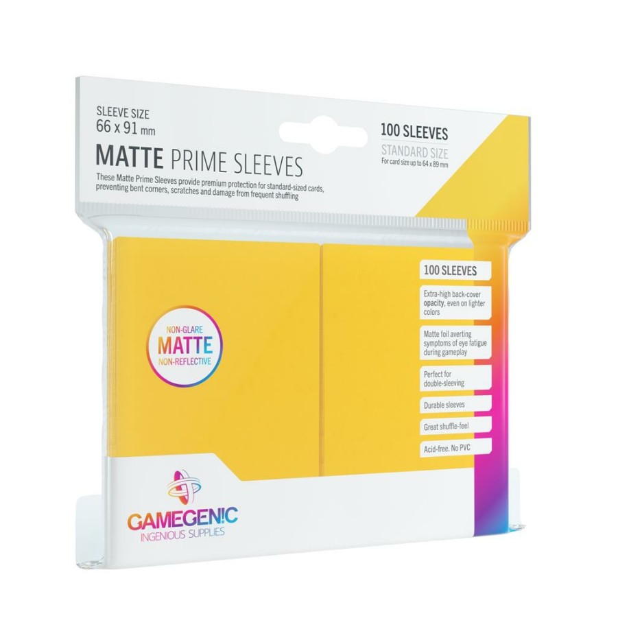 Gamegenic Sleeves (Standard Size) | Sleeves: Pack Matte Prime Yellow (100)