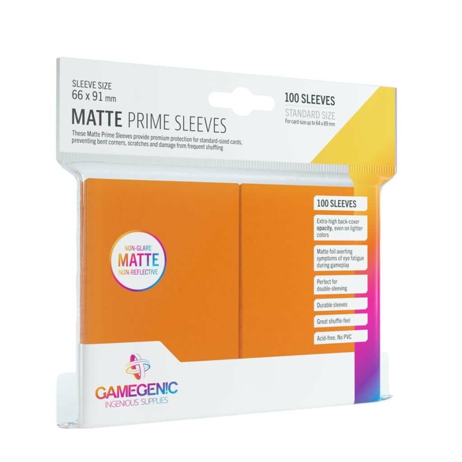 Gamegenic Sleeves (Standard Size) | Sleeves: Pack Matte Prime Orange (100)