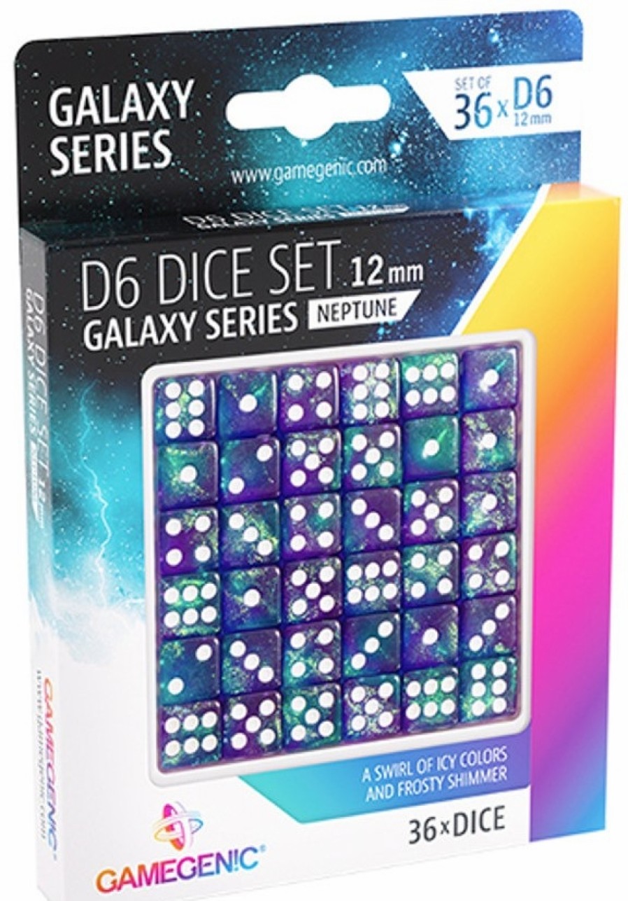 Gamegenic Dobbelstenen | Dice Set Galaxy Series - Neptune (36 D6)