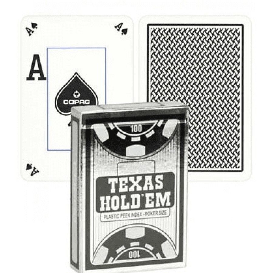 Copag Roulette / Poker | Copag - Texas Hold'Em Silver - 4 Peek Index - Tbx Black