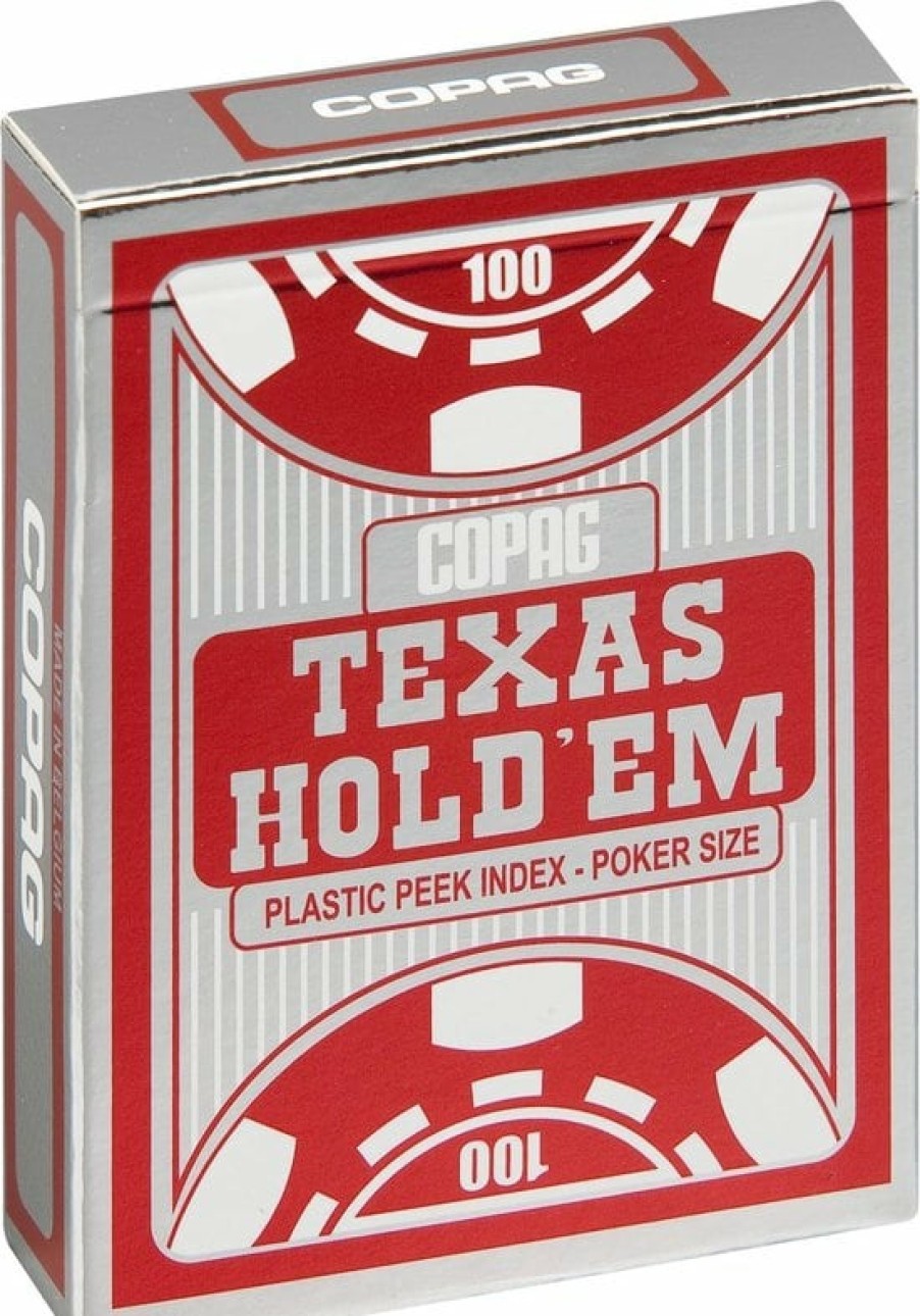 Copag Roulette / Poker | Copag - Texas Hold'Em Silver - 4 Peek Index - Tbx Red