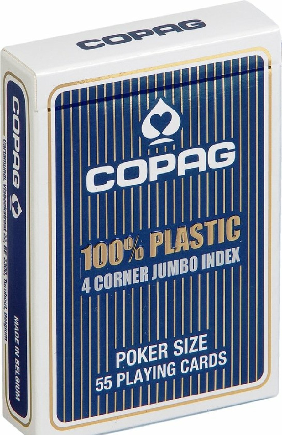 Cartamundi Speelkaarten | Copag 100% Plastic Jumbo Face 4 Index Blauw