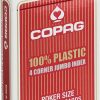 Cartamundi Speelkaarten | Copag 100% Plastic Jumbo Face 4 Index Rood