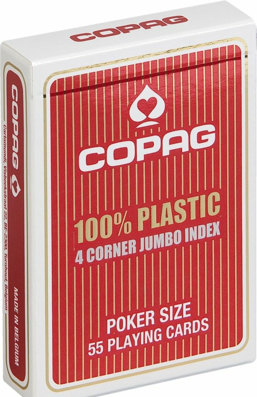 Cartamundi Speelkaarten | Copag 100% Plastic Jumbo Face 4 Index Rood