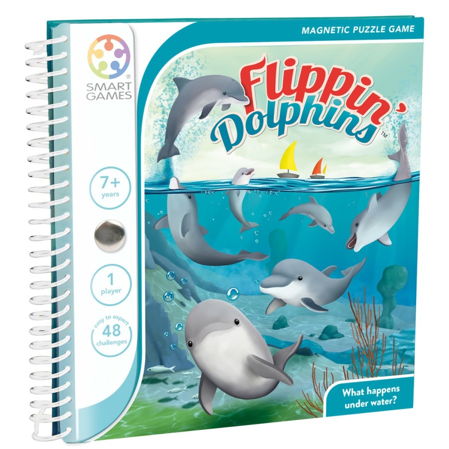 Smart Games Smart Games | Magnetic Travel Games - Flippin' Dolphins