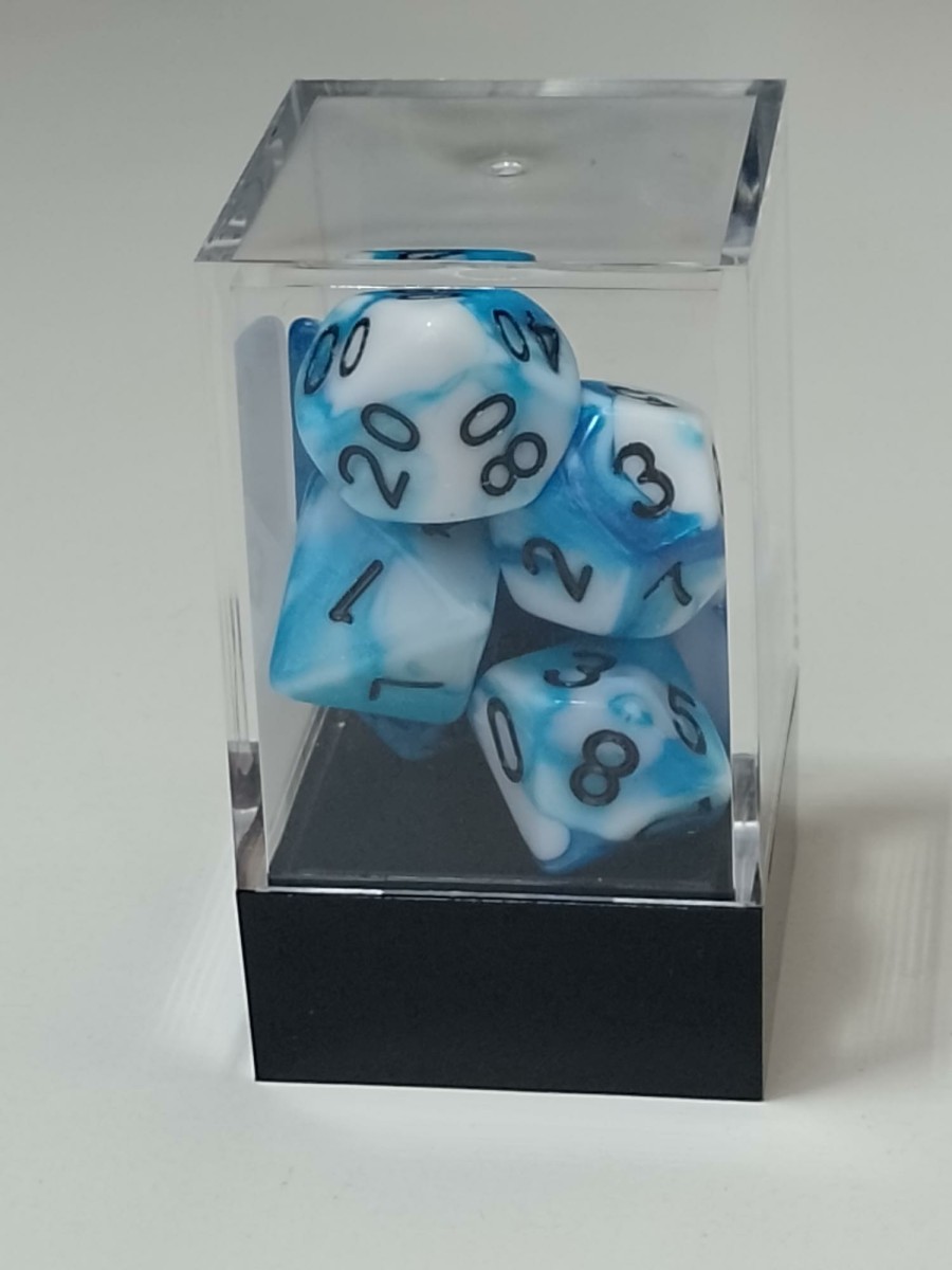 Spellenhuis Dobbelstenen | Rpg Dice Set (7) Double Color Blauw Wit