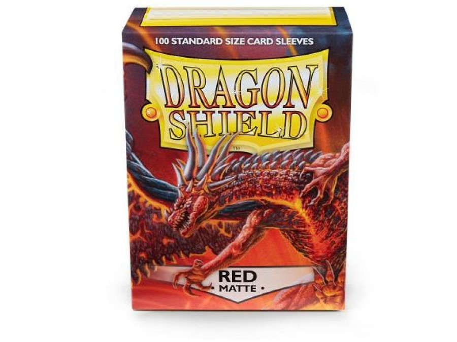 Arcane Tinmen Sleeves (Standard Size) | Dragon Shield - Standard: Red Matte (100)