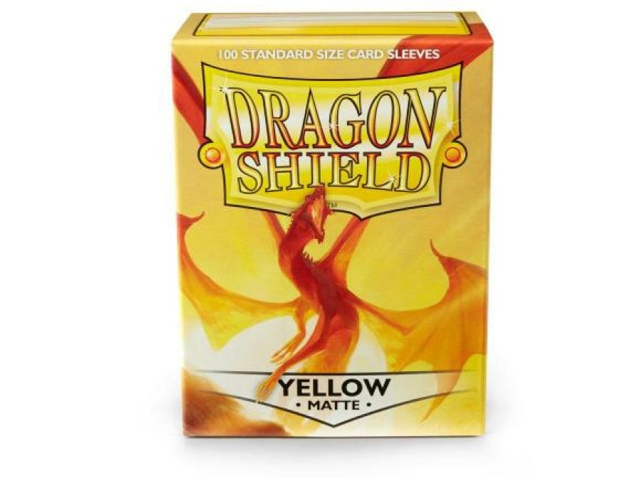 Arcane Tinmen Sleeves (Standard Size) | Dragon Shield - Standard: Yellow Matte (100)