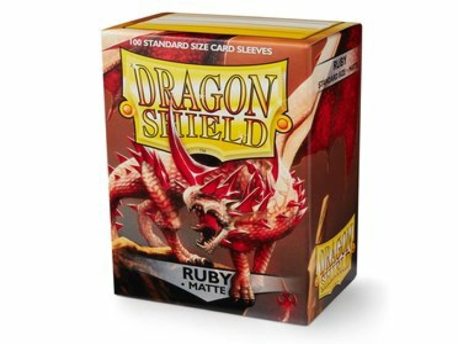 Dragon Shield Sleeves (Standard Size) | Dragon Shield - Standard: Ruby Matte (100)