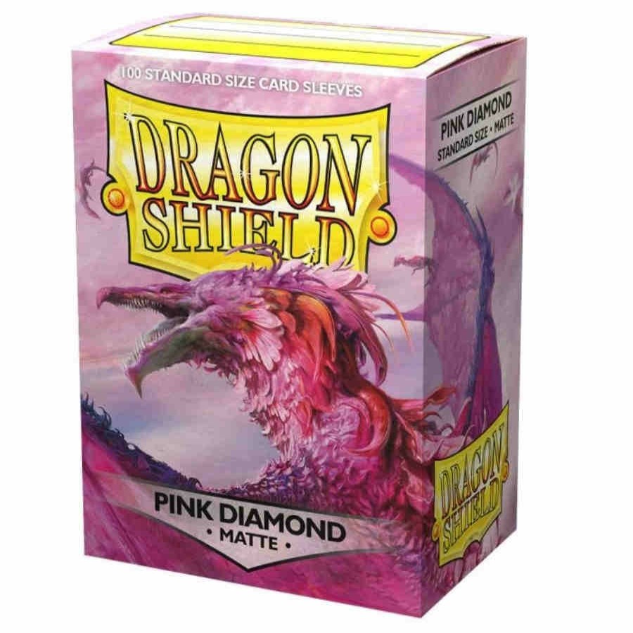 Arcane Tinmen Sleeves (Standard Size) | Dragon Shield - Standard: Pink Diamond Matte (100)