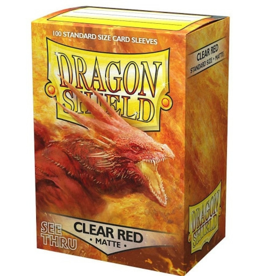 Dragon Shield Sleeves (Standard Size) | Dragon Shield - Standard: Clear Red (100)