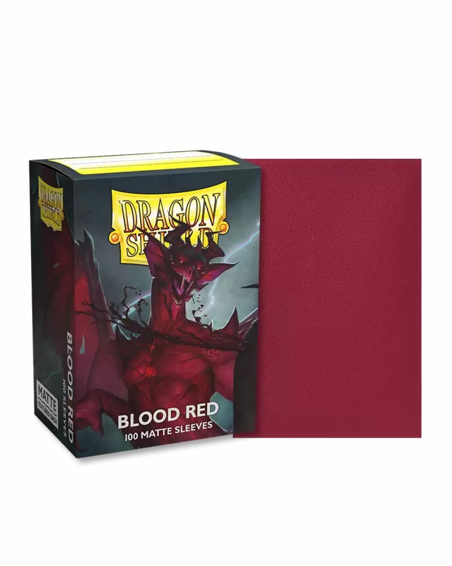 Dragon Shield Sleeves (Standard Size) | Dragon Shield - Standard: Blood Red Matte (100)