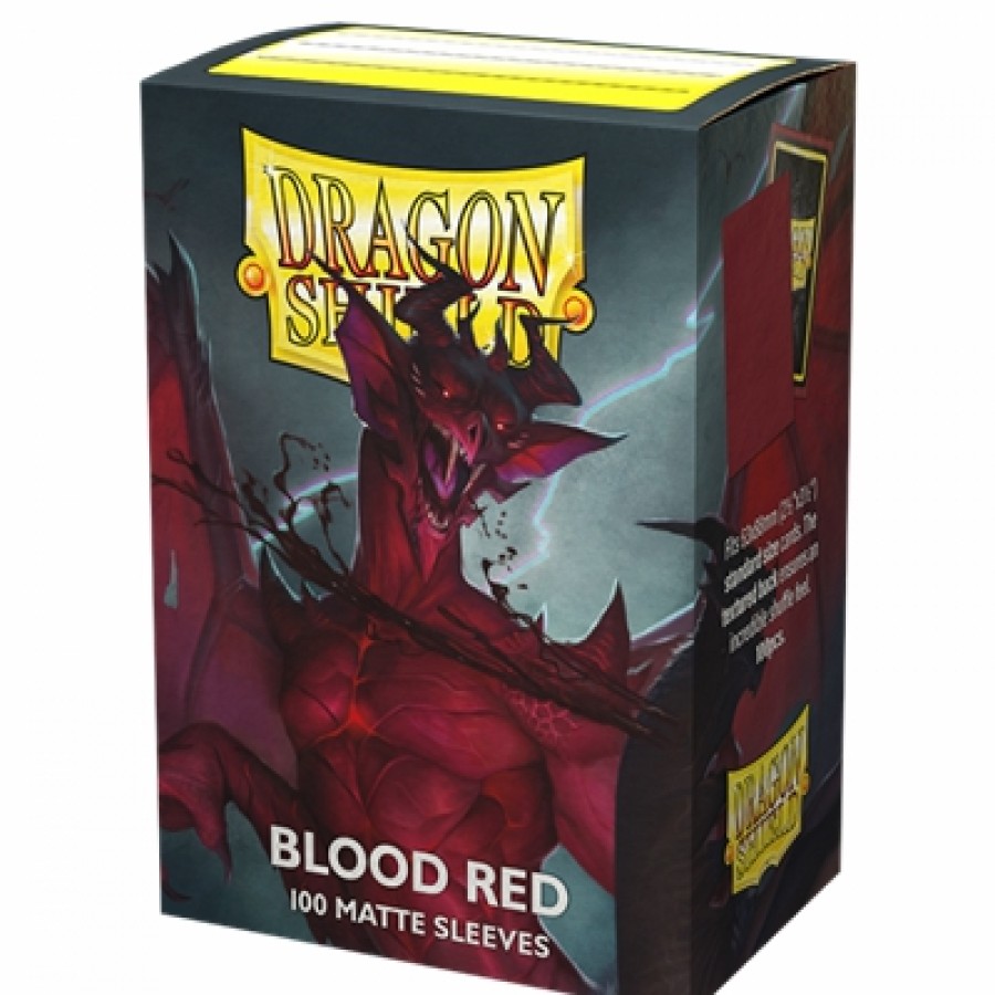 Dragon Shield Sleeves (Standard Size) | Dragon Shield - Standard: Blood Red Matte (100)