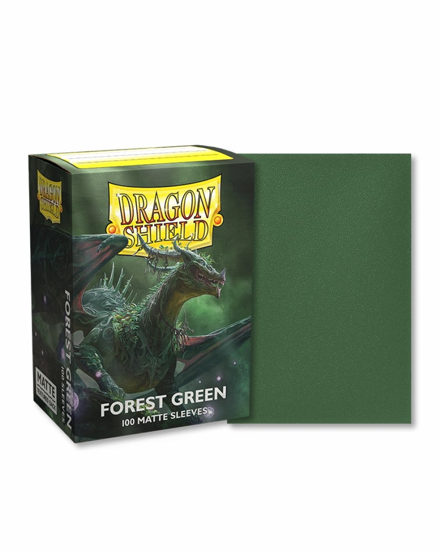 Arcane Tinmen Sleeves (Standard Size) | Dragon Shield - Standard Forest Green - Matte (100)