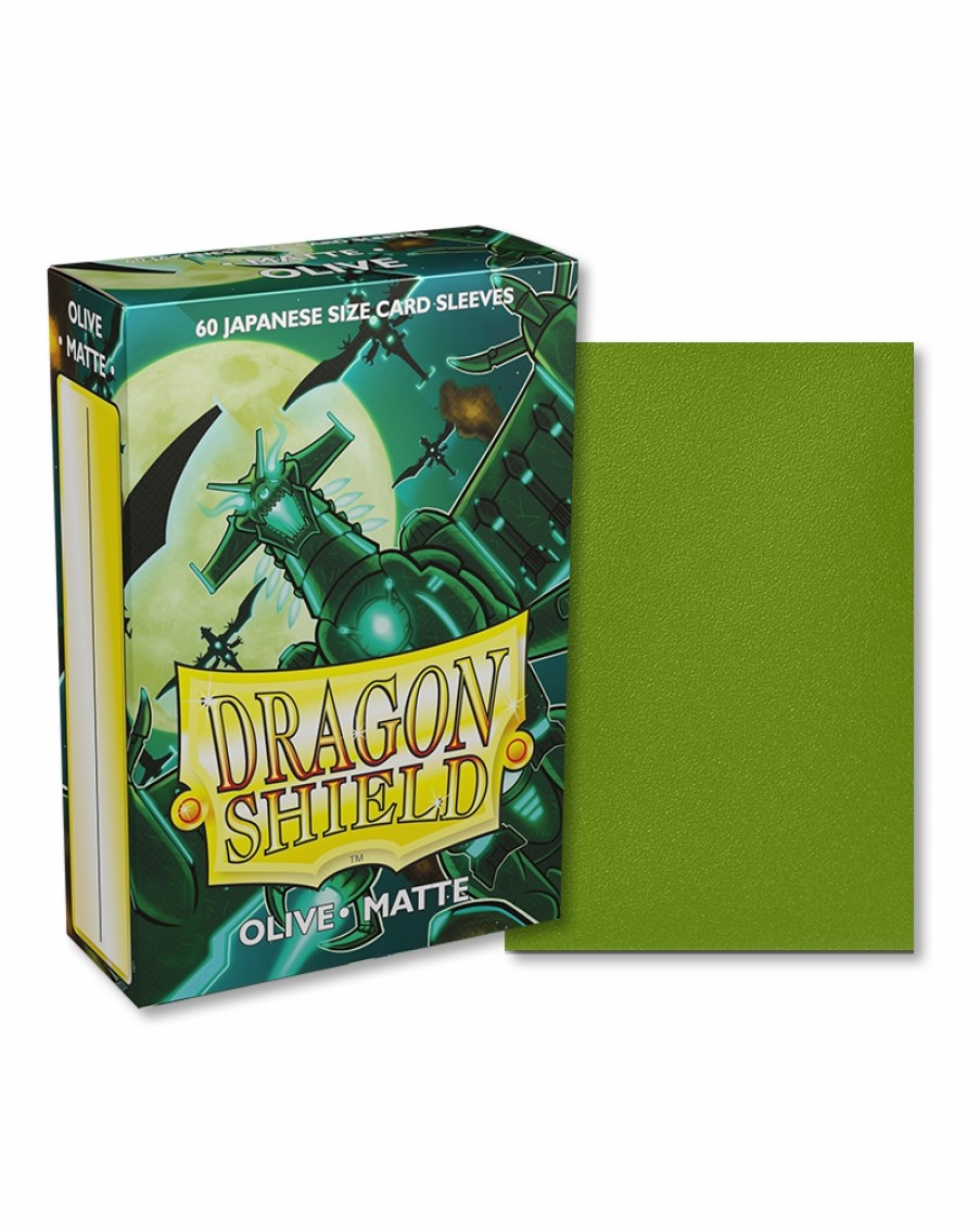 Arcane Tinmen Sleeves (Small Cards) | Dragon Shield: Small - Olive Matte (60)