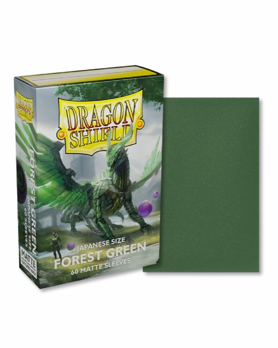 Arcane Tinmen Sleeves (Small Cards) | Dragon Shield - Small Forest Green Matte (60)