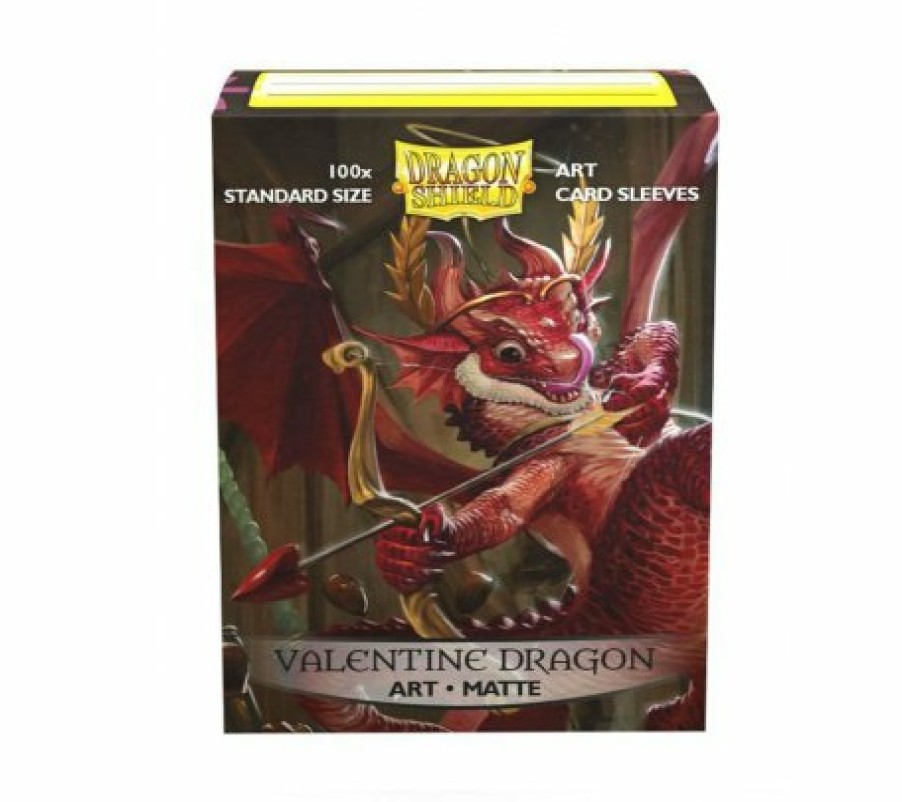 Arcane Tinmen Sleeves (Standard Size) | Dragon Shield Standard Matte Art Sleeves - Valentine 2020 Dragon (100 Sleeves)