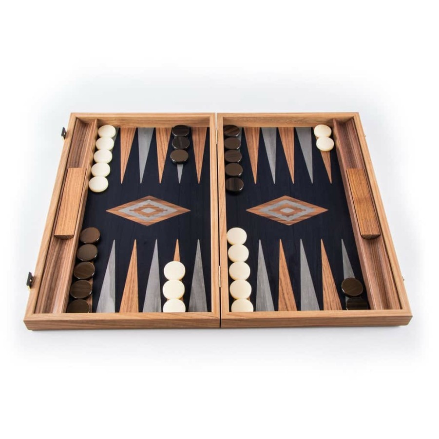 Manopoulou Hout | Backgammon American Walnut With Black Oak - Large