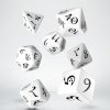 Q Workshop Dobbelstenen | Classic Rpg White & Black Dice Set (7)