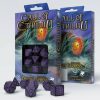 Q Workshop Dobbelstenen | Coc Horror On The Orient Express Black & Purple Dice Set (7)