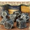 Q Workshop Dobbelstenen | Metal Call Of Cthulhu Dice Set (7)