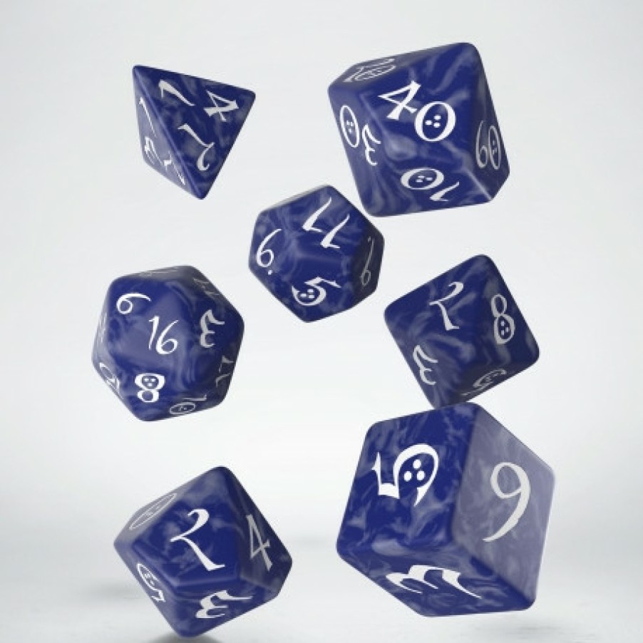 Q Workshop Dobbelstenen | Classic Rpg Cobalt & White Dice Set (7)