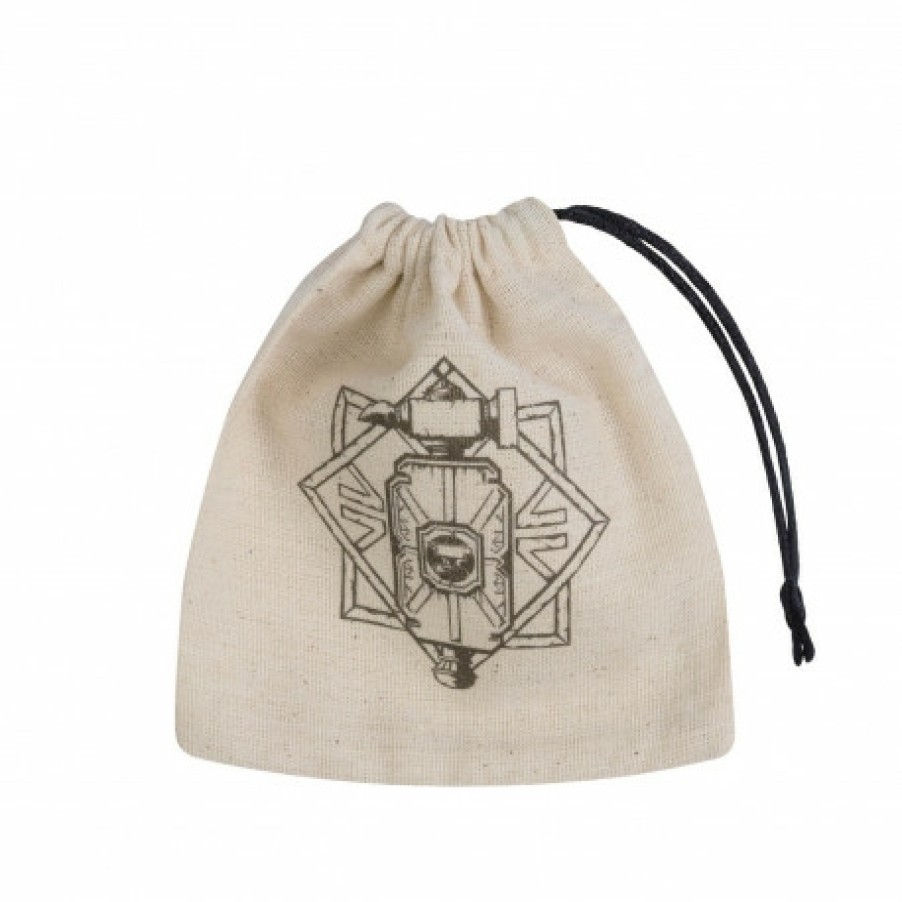 Q Workshop Dobbelstenen | Dwarven Beige & Black Basic Dice Bag