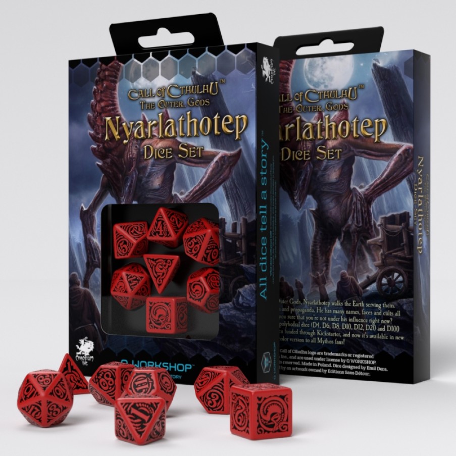 Q Workshop Dobbelstenen | Coc The Outer Gods Nyarlathotep Dice Set (7)