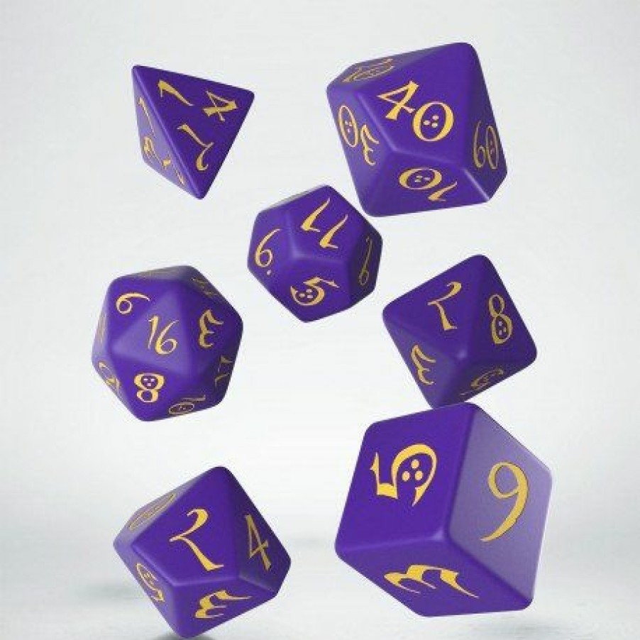 Q Workshop Dobbelstenen | Classic Rpg Purple & Yellow Dice Set (7)