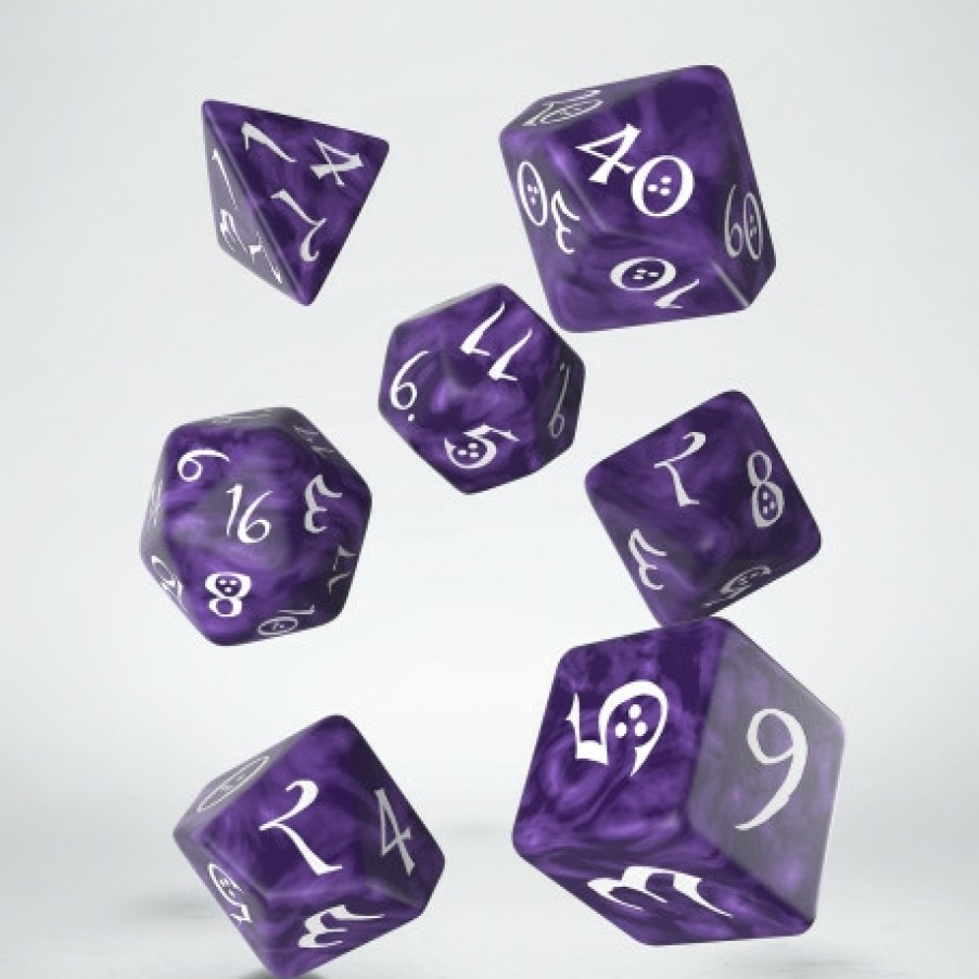 Q Workshop Dobbelstenen | Classic Rpg Lavender & White Dice Set (7)