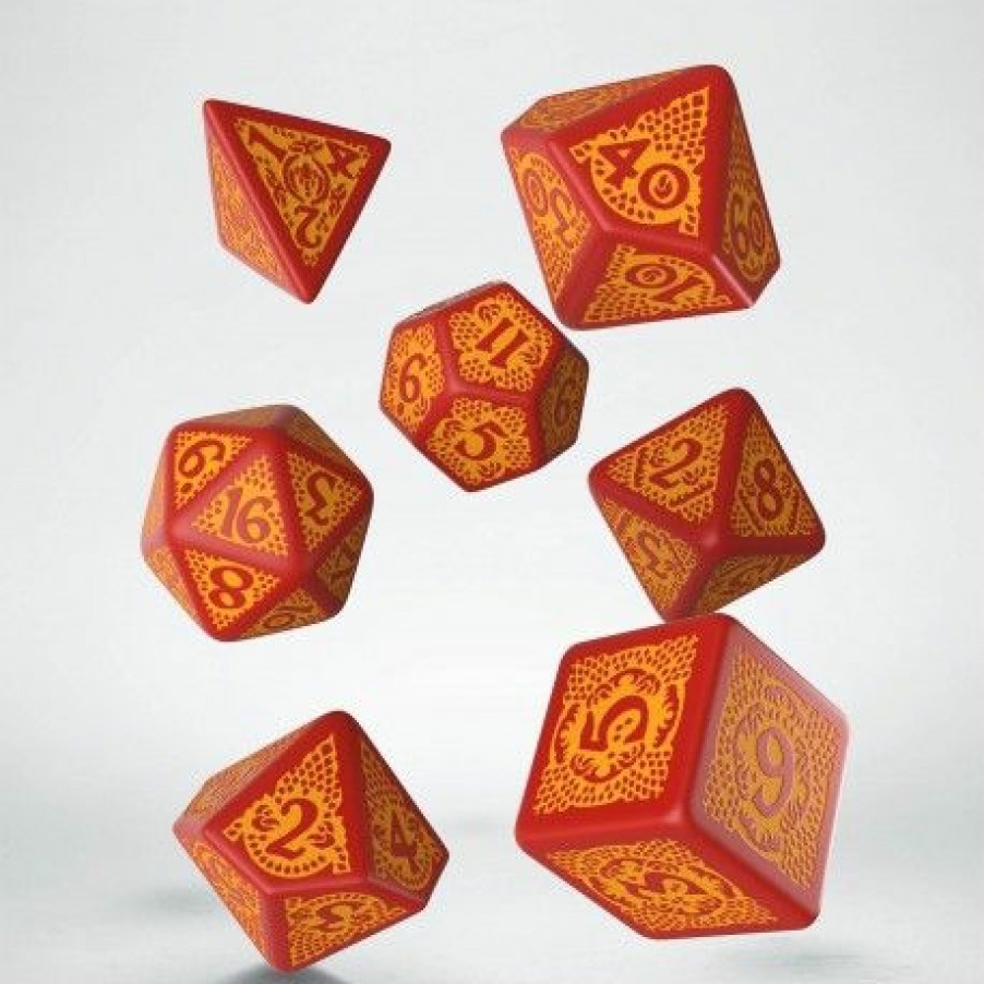 Q Workshop Dobbelstenen | Dragon Slayer Red & Orange Dice Set