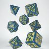 Q Workshop Dobbelstenen | Arcade Blue & Yellow Dice Set