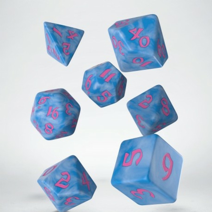 Q Workshop Dobbelstenen | Classic Runic Glacier & Pink Dice Set (7)